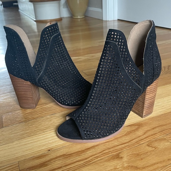 Sparkly Peep Toe Booties - Picture 3 of 7